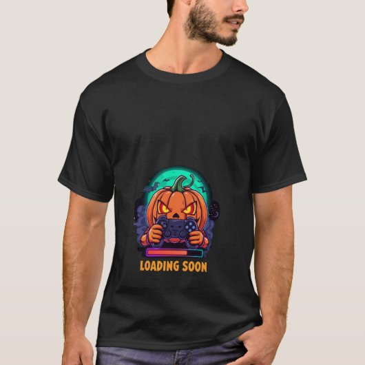 パンプキンクエストゲーマーローディングデザイン Tシャツ (正面)