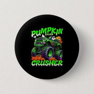 パンプキンクラッシャーモンスタートラック ゴースト ハロウィン用 缶バッジ