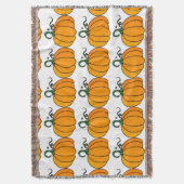 パンプキンクリップアート スローブランケット (正面縦)