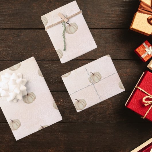 パンプキンクリーム ローズゴールド ピンク 秋 ラッピングペーパーシート