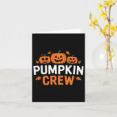 パンプキンクルー 面白いハロウィンパンプキンパッチ家族 カード (黄色い花)