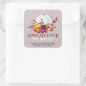 パンプキングハンドサニタイザラベルパーソナライズされた秋 スクエアシール (バッグ)