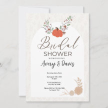 パンプキングラスブライダルシャワー