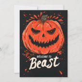 パンプキングリンのハロウィンパーティー 招待状 (正面)