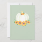 パンプキングリーンカップルズベビーシャワー招待状 招待状 (裏面)