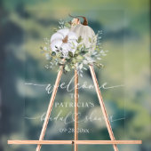 パンプキングリーン秋ブライダルシャワーウェルカムサイン アクリルサイン (ニュートラル)