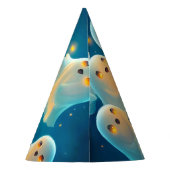 パンプキングロー幽霊パーティー水彩 パーティーハット (裏面)