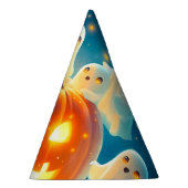 パンプキングロー幽霊パーティー水彩 パーティーハット (右)