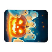 パンプキングロー幽霊パーティー水彩 マグネット (横)