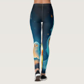 パンプキングロー幽霊パーティー水彩 レギンス (裏面)