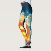 パンプキングロー幽霊パーティー水彩 レギンス (左)