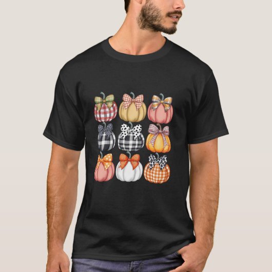 パンプキンコケットボウ秋ハロウィーンコスメ不気味ット Tシャツ (正面)