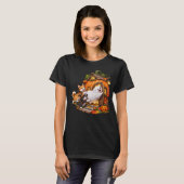 パンプキンコテージに猫と犬ととらわれた幽霊!! Tシャツ (正面フル)