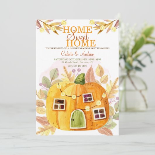 パンプキンコテージ引っ越し祝いパーティーパーティー 招待状 (スタンド正面)