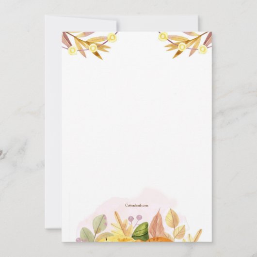 パンプキンコテージ引っ越し祝いパーティーパーティー 招待状 (裏面)