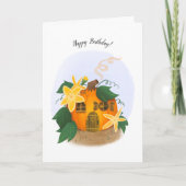 パンプキンコテージ秋秋誕生日カード カード (正面)