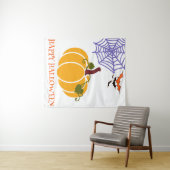 パンプキンコージーハロウィーンナイトクロスデザインパターン タペストリー (インサイチュ(横))