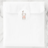 パンプキンコーヒーカップ ラウンドシール (バッグ)