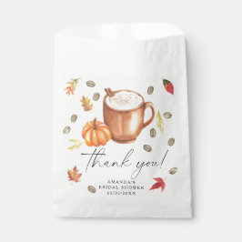 パンプキンコーヒーブライダルシャワーありがとう フェイバーバッグ