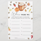 パンプキンコーヒーブライダルシャワーどこで私たちはゲーム (正面)