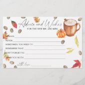 パンプキンコーヒーブライダルシャワーアドバイスとウィッシュ 便箋 (正面)