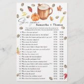 パンプキンコーヒーブライダルシャワーシューゲーム (正面)