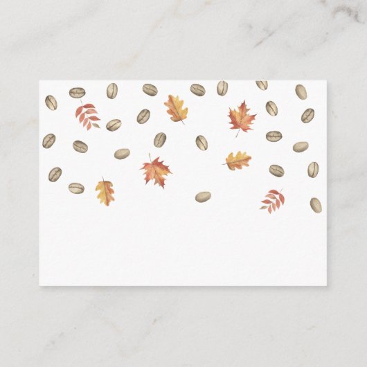 パンプキンコーヒーブライダルシャワーデイトナイトアイディア エンクロージャーカード (裏面)