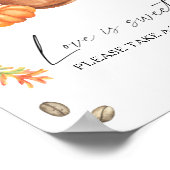 パンプキンコーヒーブライダルシャワーラブは甘い ポスター (角)