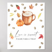 パンプキンコーヒーブライダルシャワーラブは甘い ポスター (正面)