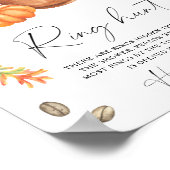 パンプキンコーヒーブライダルシャワーリングや輪狩りゲーム ポスター (角)