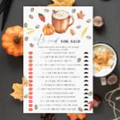 パンプキンコーヒーブライダルシャワー彼は彼女が言った
