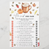 パンプキンコーヒーブライダルシャワー彼は彼女が言った (正面)