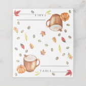 パンプキンコーヒーブライダルシャワー結婚ズ座席表 プレイスカード (外部開封)