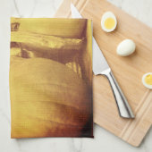 パンプキンコーンクア秋ヴィンテージルック キッチンタオル (四つ折り)