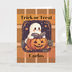 パンプキンゴースト トリックオアトリート ハロウィン キャンディ カード