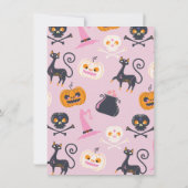 パンプキンサインモダンハロウィン結婚ズ 招待状 (裏面)