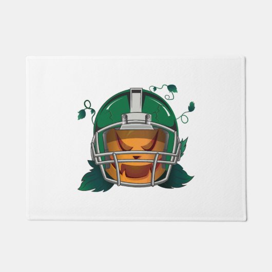 パンプキンサッカーハロウィーン ドアマット (正面)