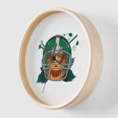 パンプキンサッカーハロウィーン 壁時計 (傾斜)