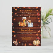 パンプキンサッカーパンプキンビール秋おむつシャワー 招待状 (スタンド正面)