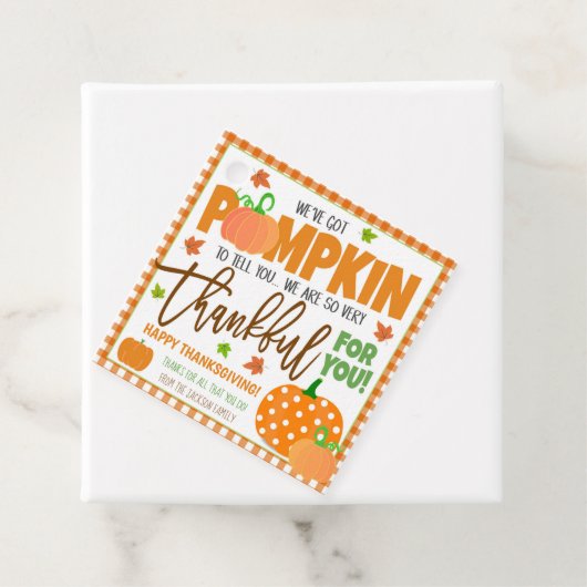 パンプキンサンキューギフトラベル フェイバータグ (インサイチュ)