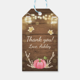 パンプキンサンキューラベル素朴秋ウッドライト ギフトタグ