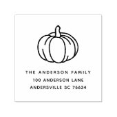 パンプキンサンクスギビングファミリー差出人住所 セルフインキングスタンプ (デザイン)