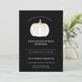 パンプキンサンクスギビング友好白黒 招待状 (スタンド正面)