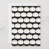 パンプキンサンクスギビング友好白黒 招待状 (裏面)