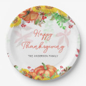 パンプキンサンクスギビング紙プレート ペーパープレート (正面)