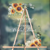 パンプキンサンフラワーズ秋ブライダルシャワーウェルカムサイン アクリルサイン (ニュートラル)