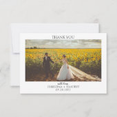 パンプキンサンフラワー秋の結婚式サンキューカード サンキューカード (正面)