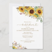 パンプキンサンフラワー秋ブライダルシャワー 招待状 (正面)