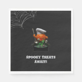 パンプキンシェフのハロウィンパーティー - スプーキーコールドロン スタンダードランチョンナプキン