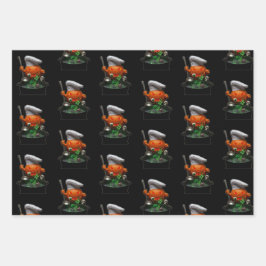 パンプキンシェフハロウィン不気味 – カルドロンデザイン ラッピングペーパーシート